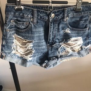 American Eagle High Rise Jean Shorts